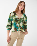 Camisa estampada para mujer - Verde