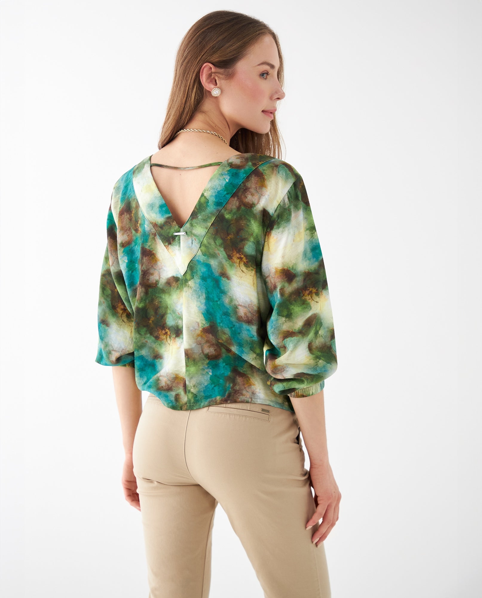 Camisa estampada para mujer - Verde 34_412F027_VER146007_4