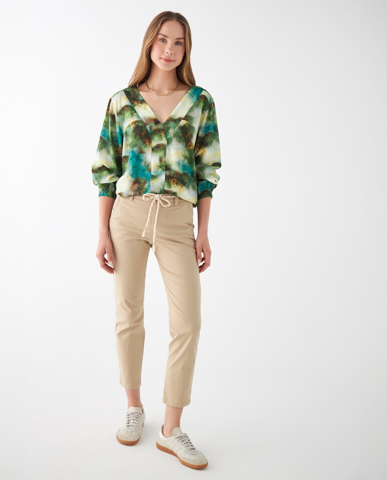 Camisa estampada para mujer - Verde 34_412F027_VER146007_5