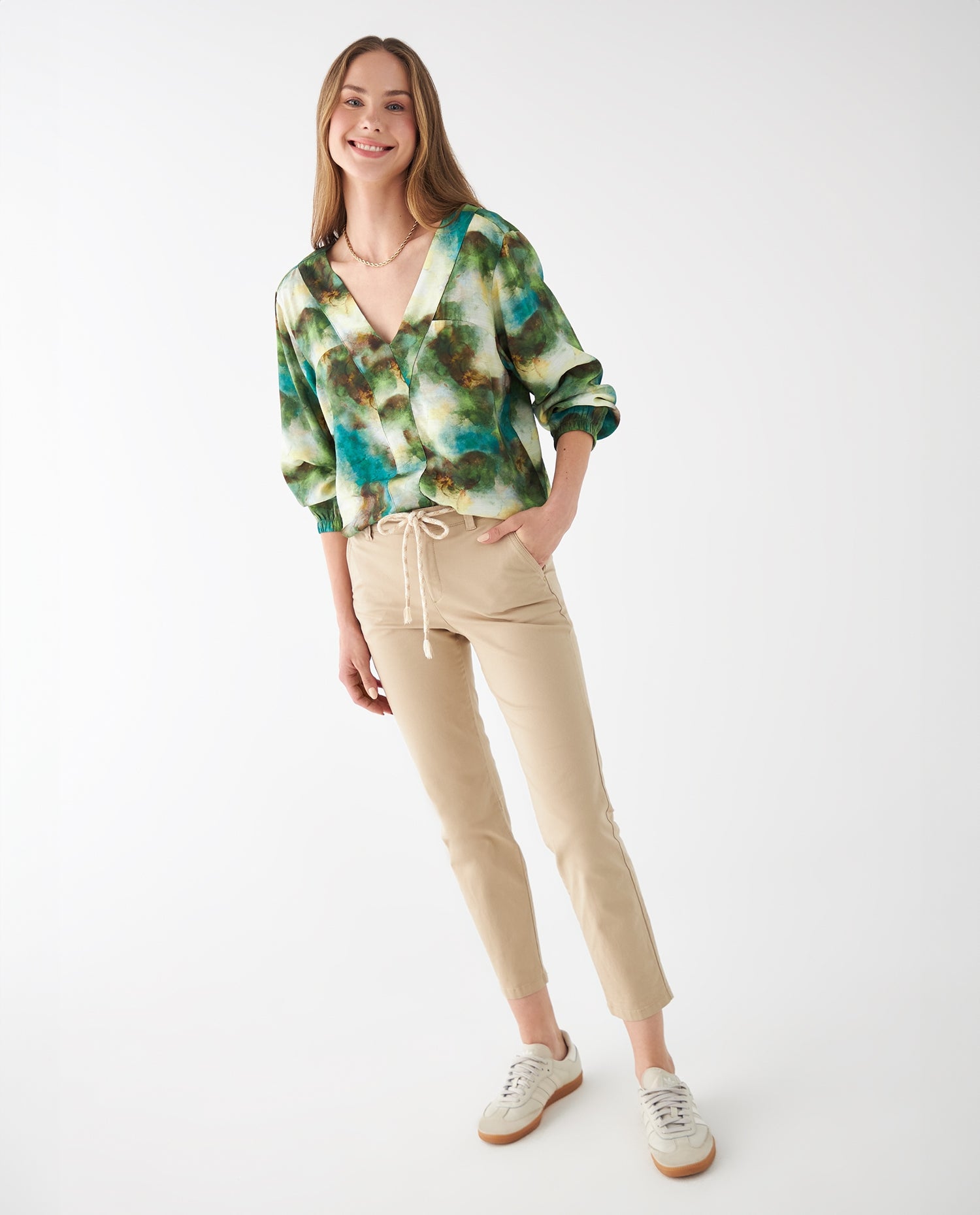 Camisa estampada para mujer - Verde