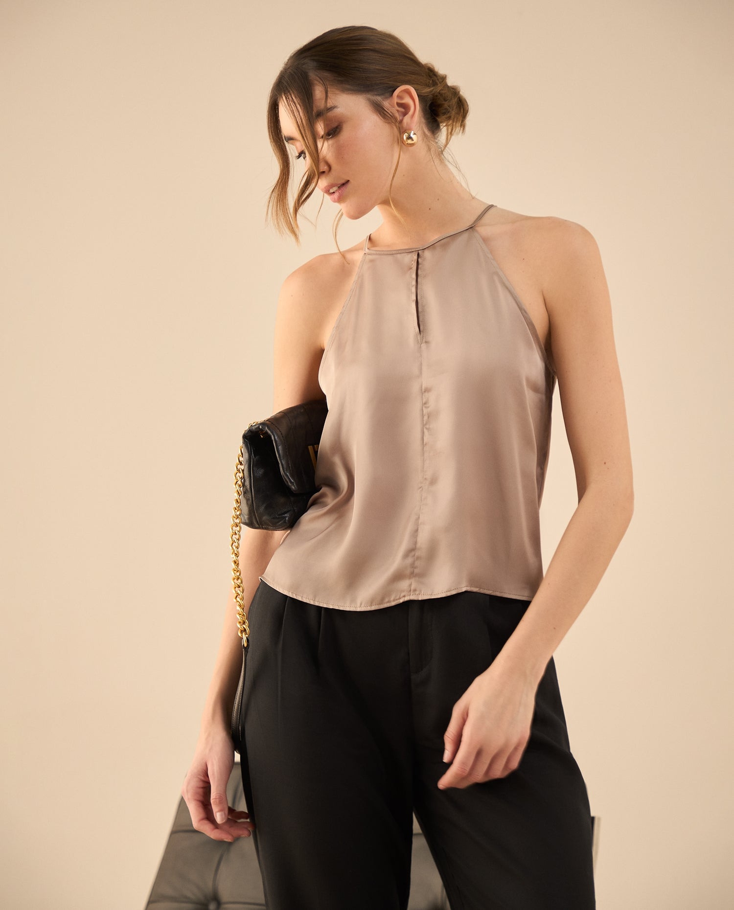 Camisa de tiras para mujer - Beige