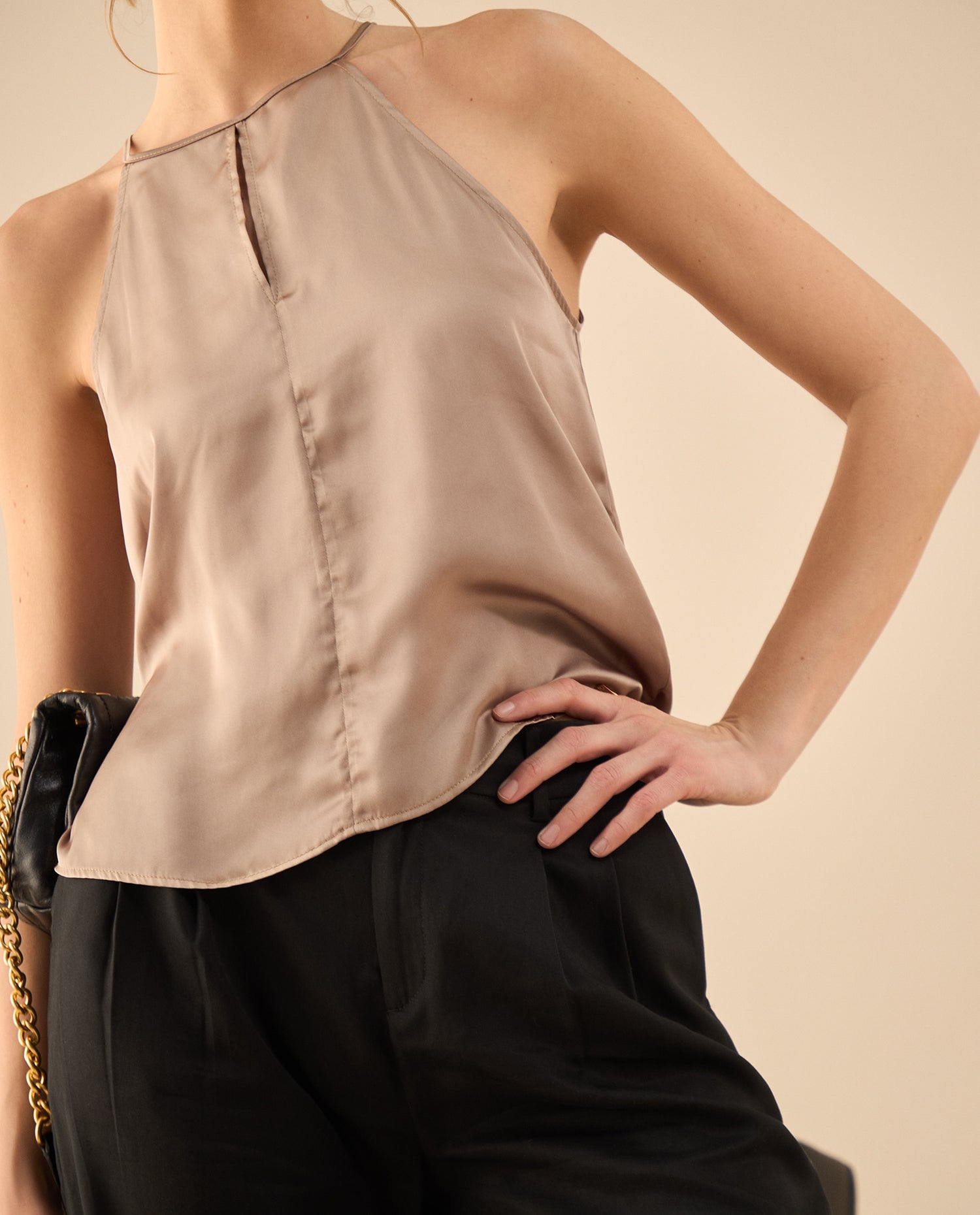 Camisa de tiras para mujer - Beige