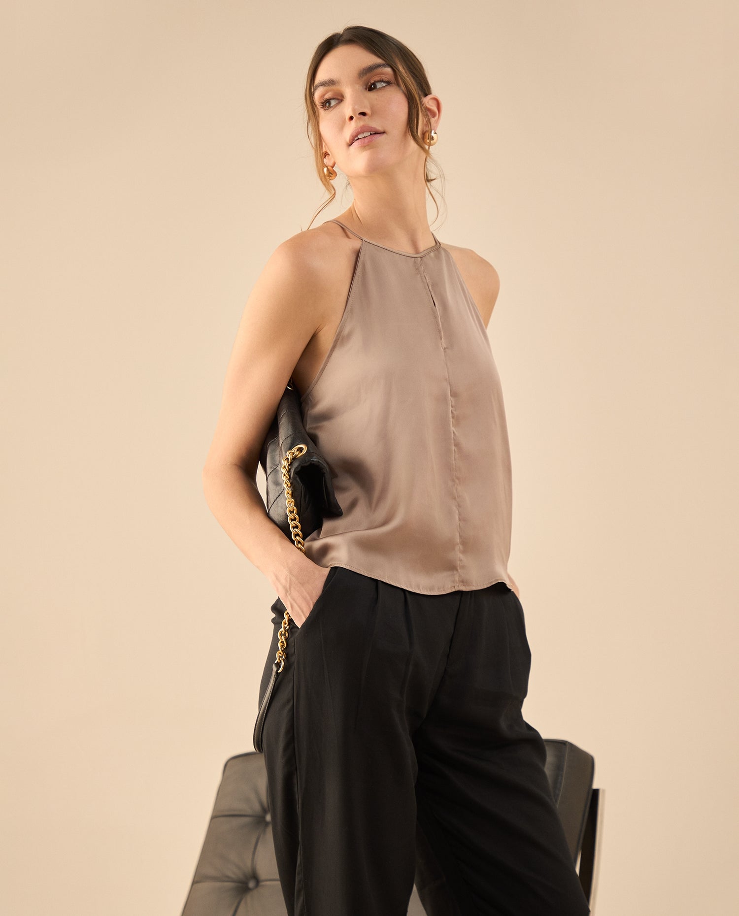 Camisa de tiras para mujer - Beige