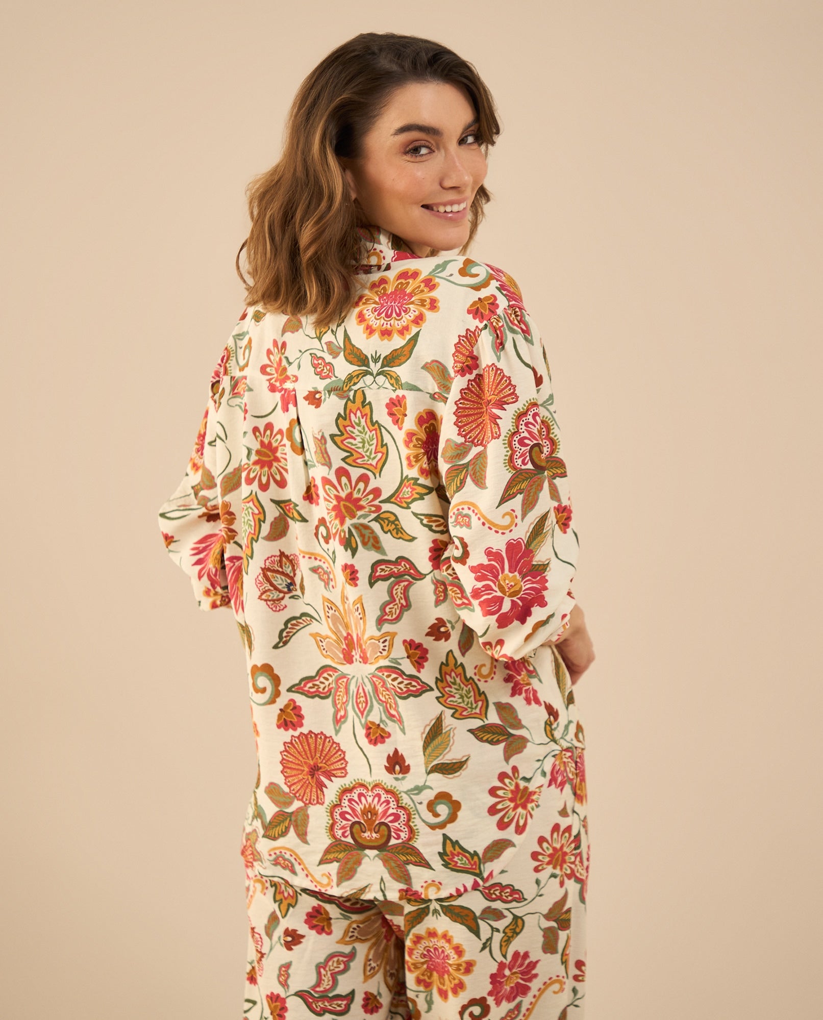 Camisa estampada para mujer - Crudo 34_412G015_CRU114201_4