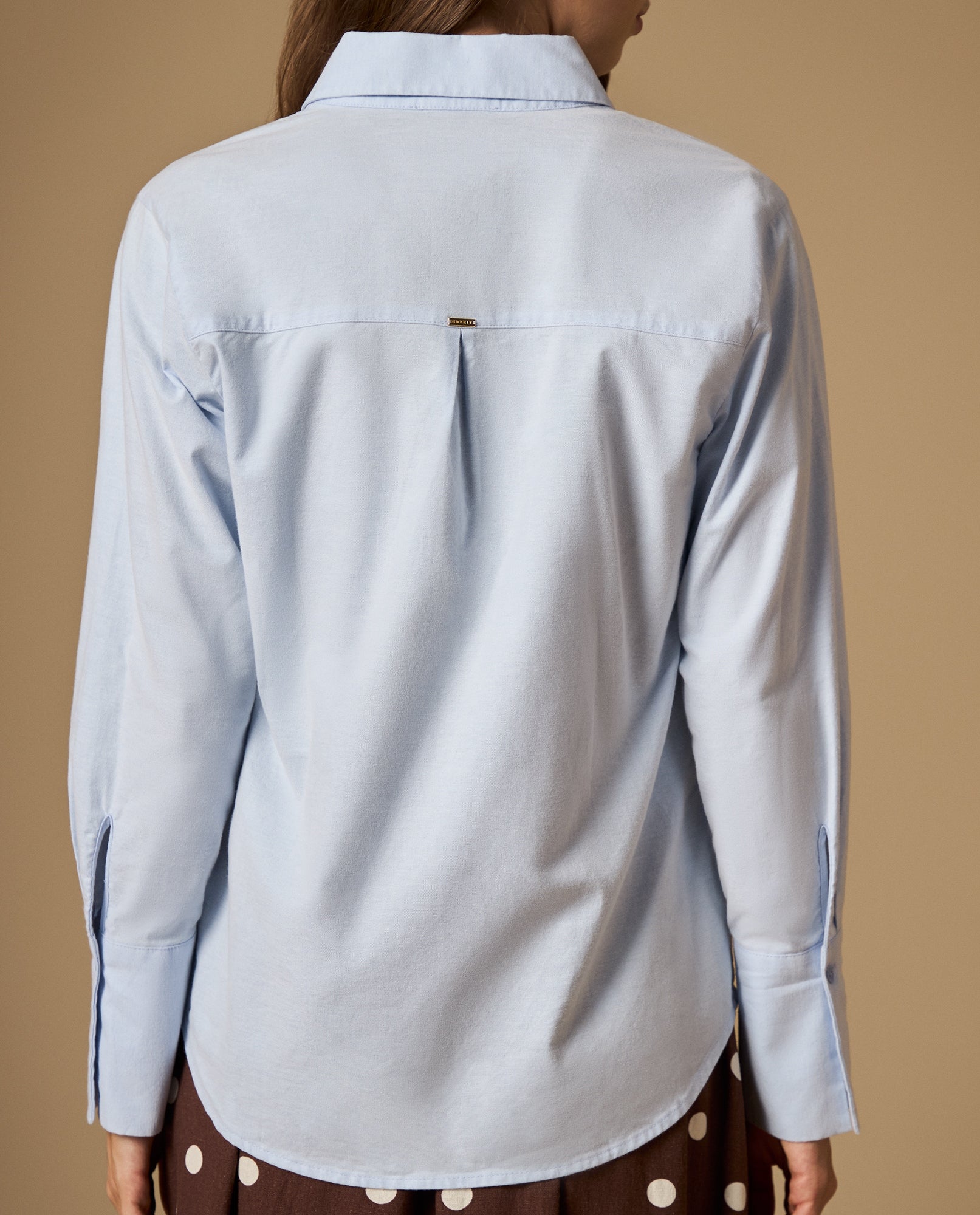 Camisa camisera manga larga con bordado frontal - Azul 34_412H006_AZU134302_5