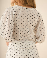 Camisa con escote en V para mujer - Blanco