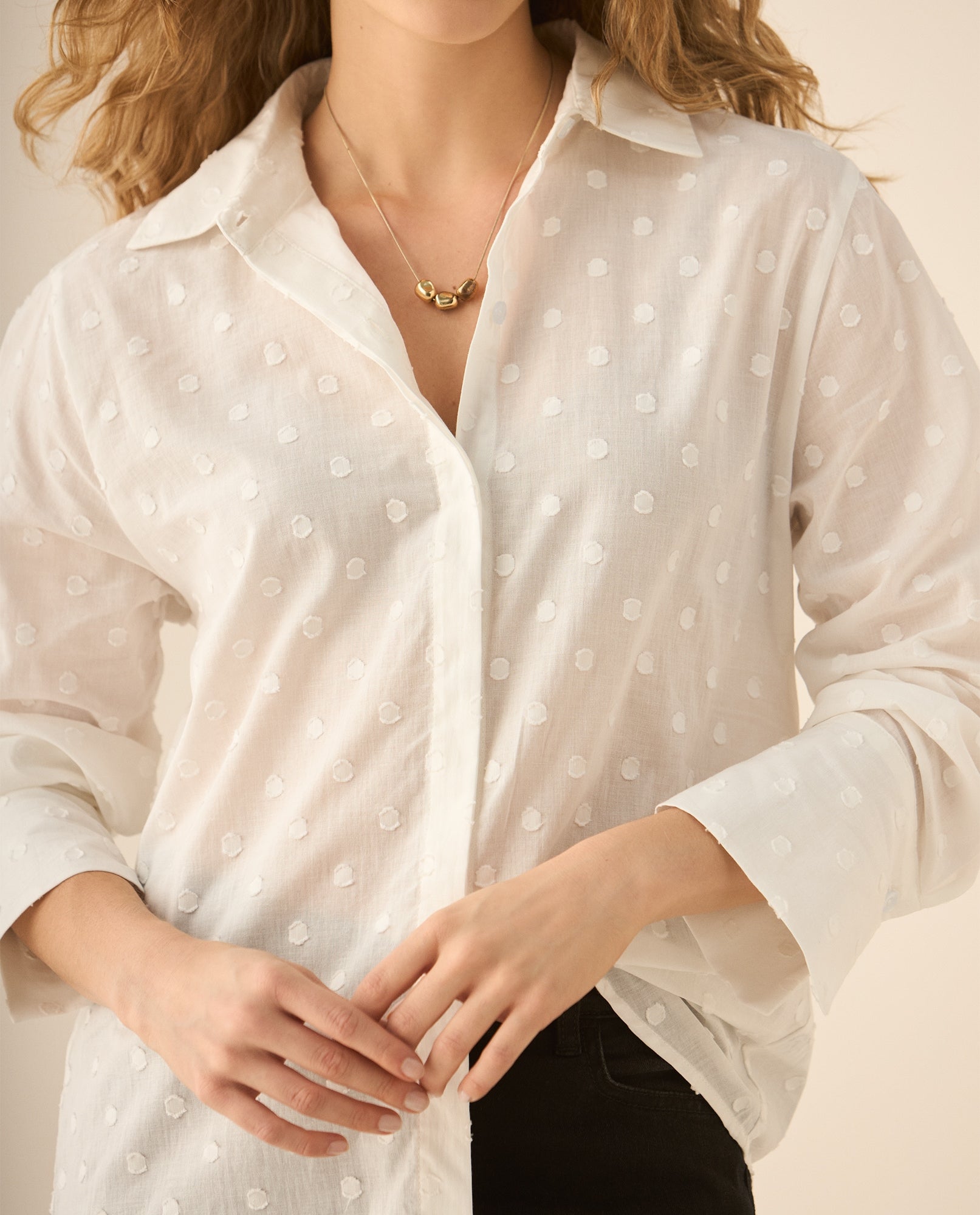 Camisa manga larga para mujer - Blanco 34_413G021_BLA110601_3