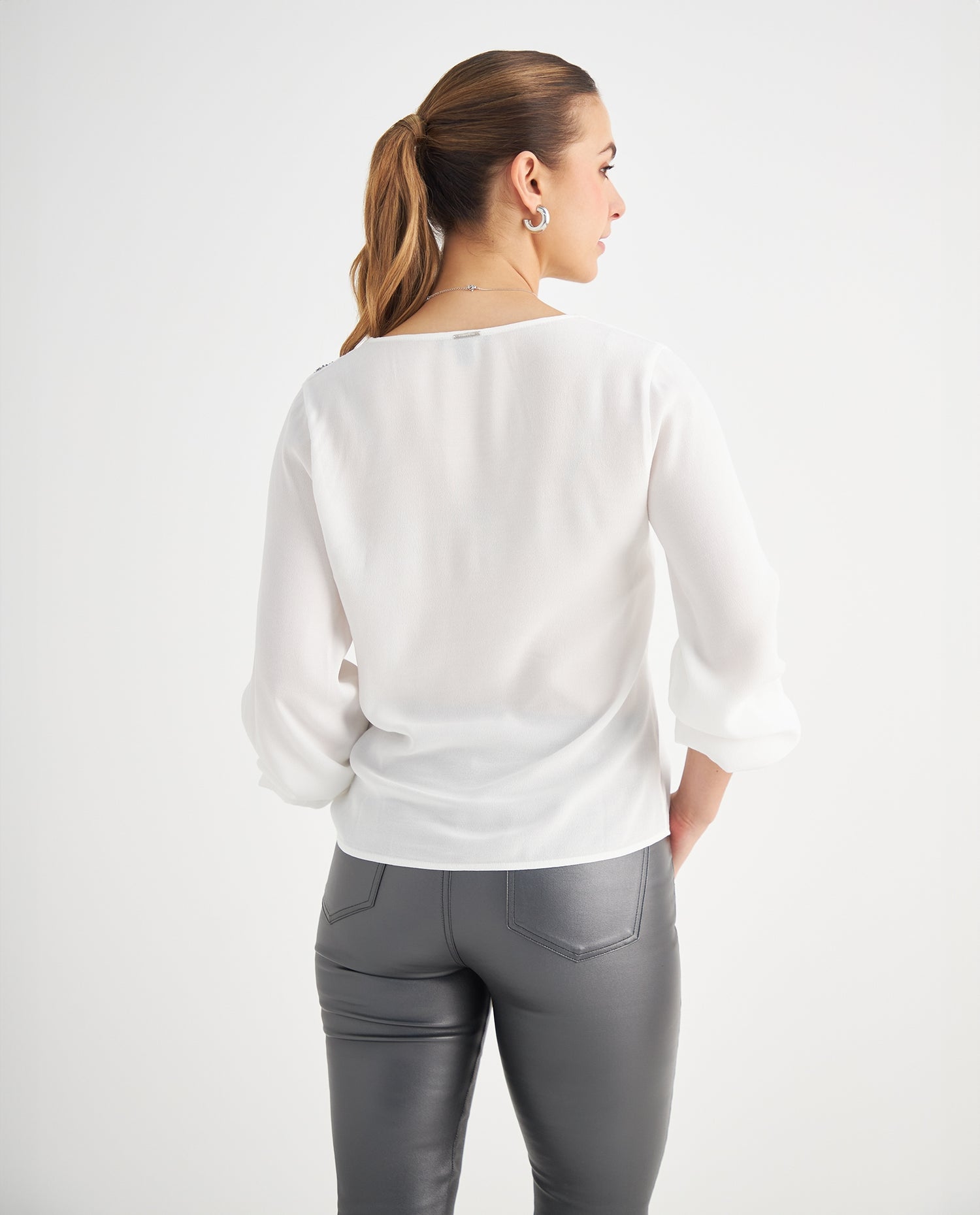 Camisa manga larga para mujer - Crudo
