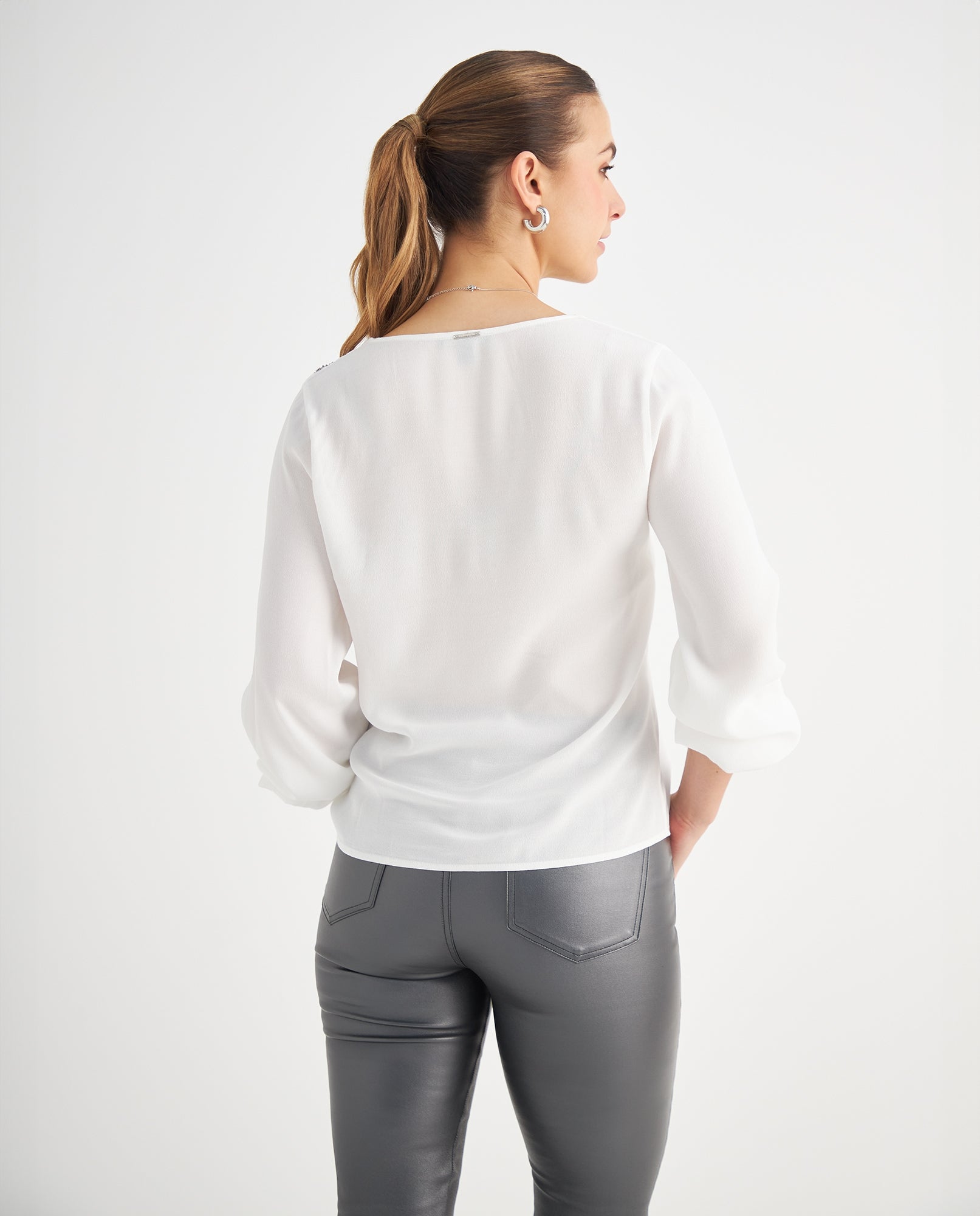 Camisa manga larga para mujer - Crudo 34_419F016_CRU110602_4