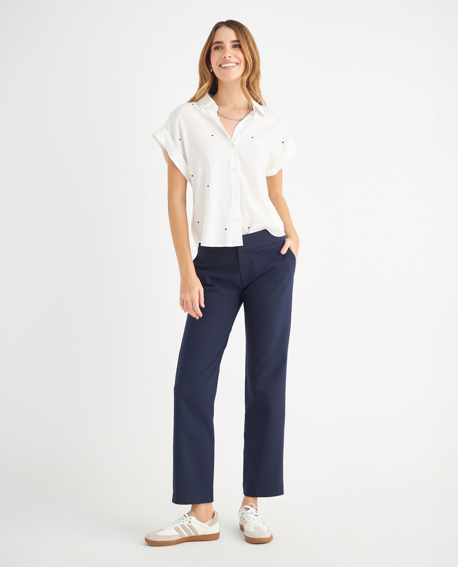 Camisa de diseño abierto para mujer - Crudo