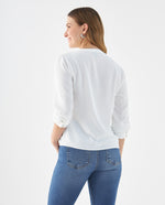 Camisa de tela fluida para mujer - Crudo