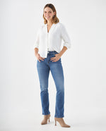 Camisa de tela fluida para mujer - Crudo