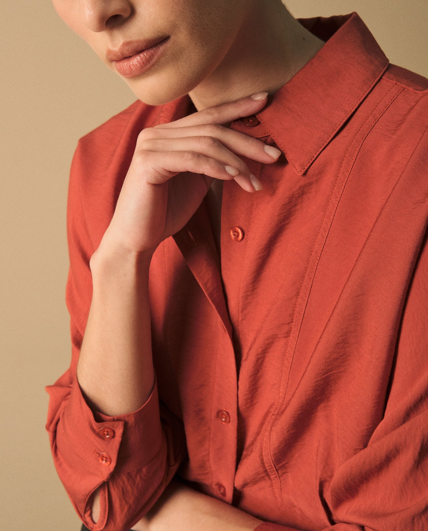 Camisa Roja Granero de Manga Larga - Rojo