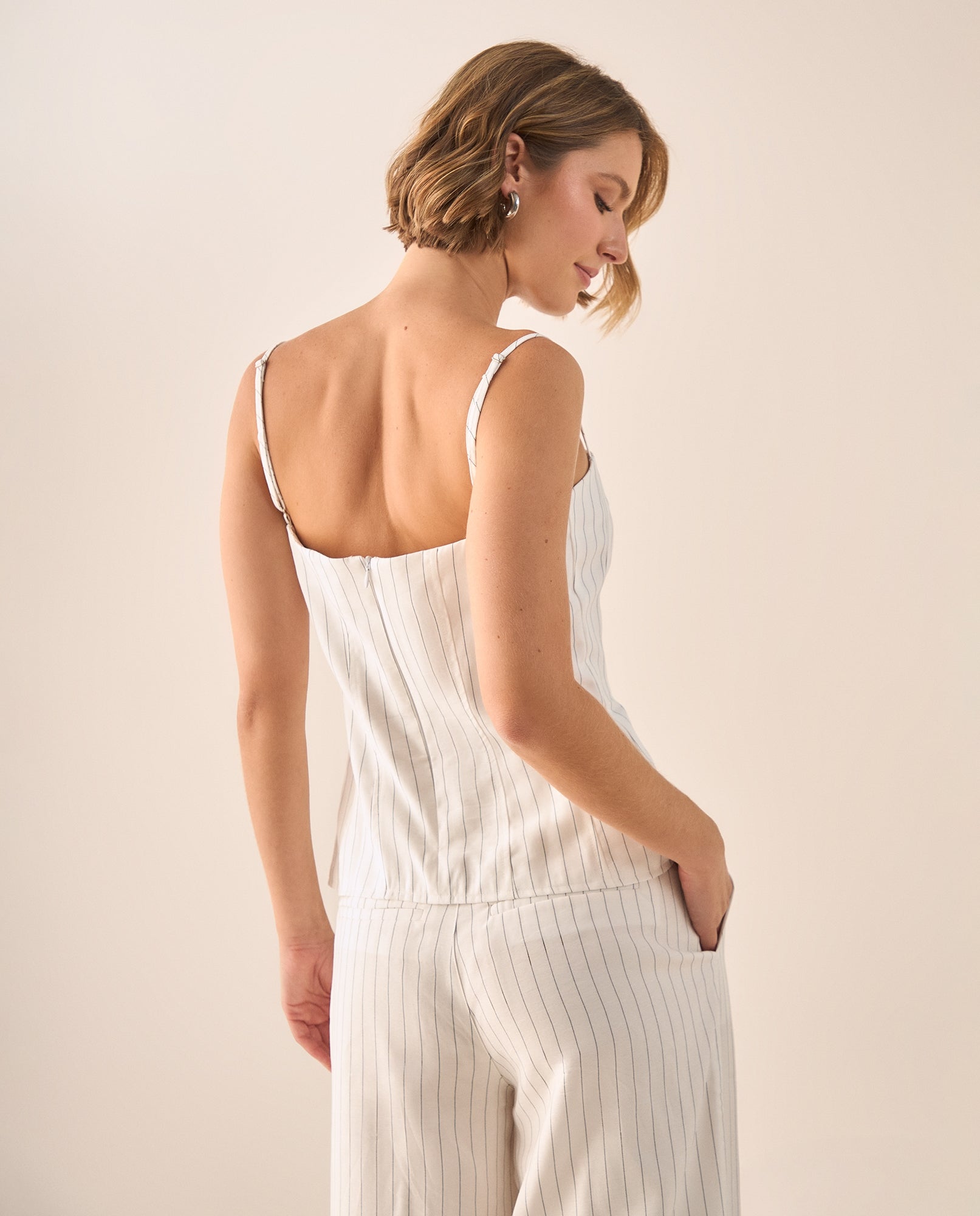 Camisa Rayas con Tirantes Ajustables - Blanco 34_419G019_BLA110601_5