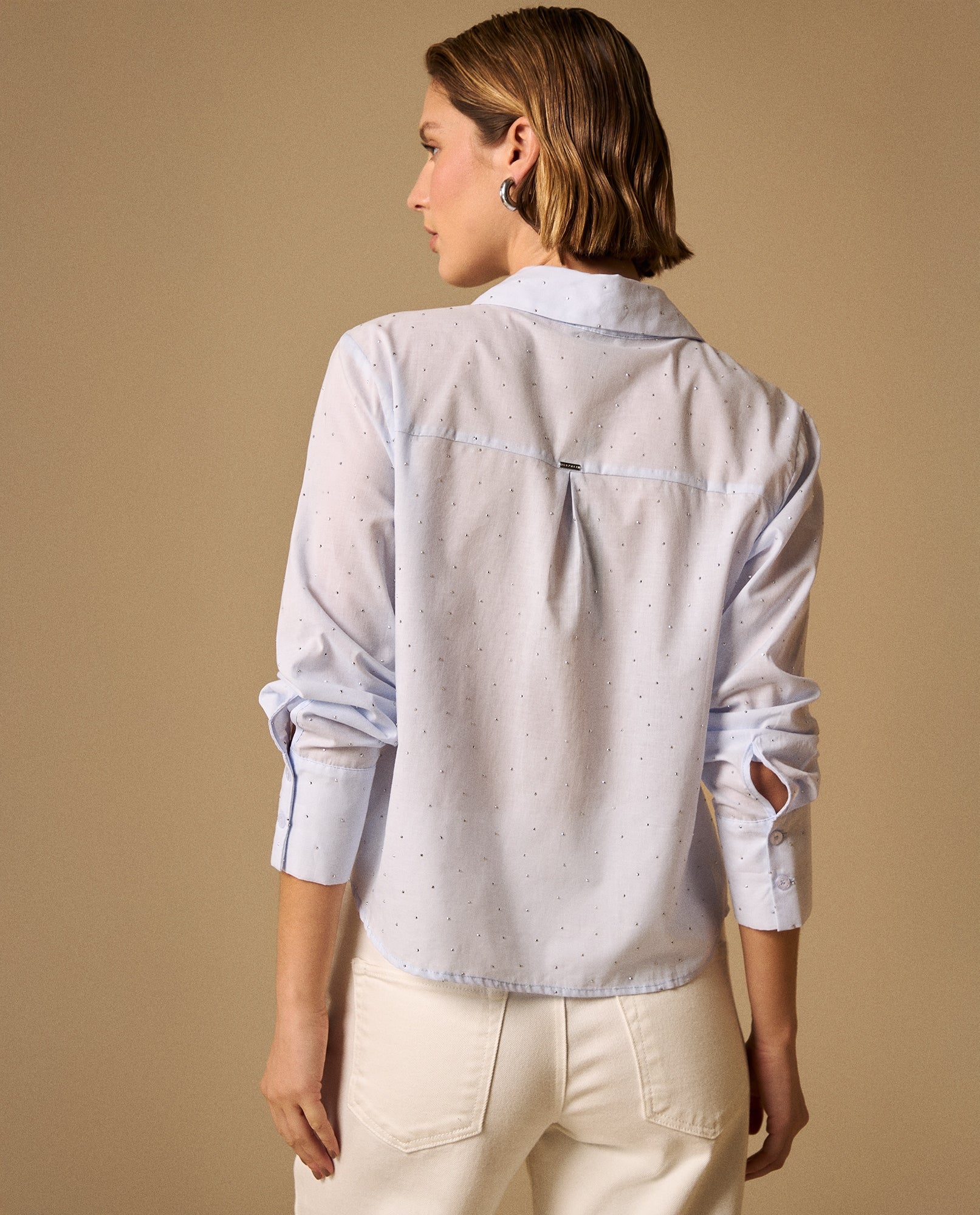 Camisa con Micro Puntos Negros - Azul 34_419G027_AZU134304_4