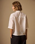 Camisa Blanca con Aplicaciones Brillantes - Blanco