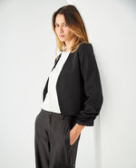 Blazer con detalles bordados para mujer - Negro