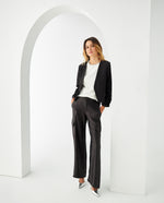 Blazer con detalles bordados para mujer - Negro