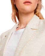 Blazer con tapas decorativas para mujer - Crudo