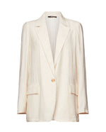 Blazer con tapas decorativas para mujer - Crudo