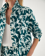 Chaqueta de flores para mujer - Verde