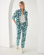 Chaqueta de flores para mujer - Verde
