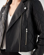 Chaqueta tipo cuero para mujer - Negro