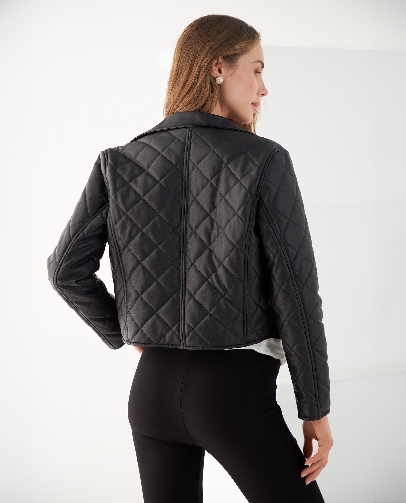 Chaqueta tipo cuero para mujer - Negro 34_422F110_NEG193909_4