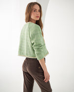 Blazer con detalles de brillo para mujer - Verde