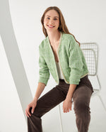 Blazer con detalles de brillo para mujer - Verde