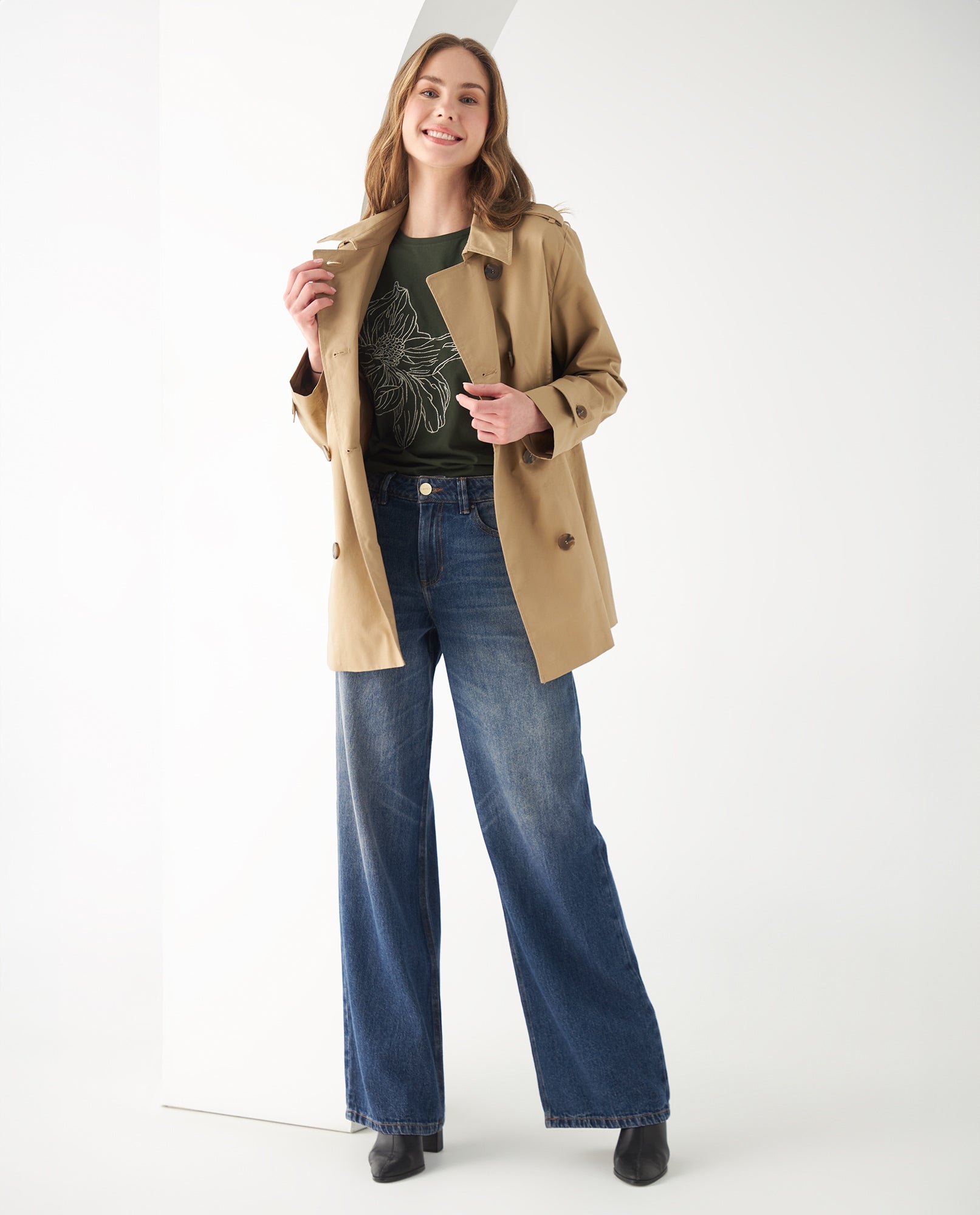 Abrigo tipo Trench para mujer - Café 34_422F207_CAF180930_6