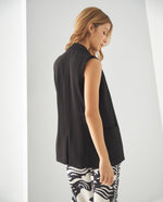 Chaleco tipo blazer para mujer - Negro