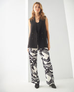 Chaleco tipo blazer para mujer - Negro