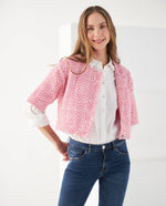 Chaqueta de diseño abierto para mujer - Rosa