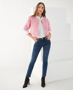 Chaqueta de diseño abierto para mujer - Rosa