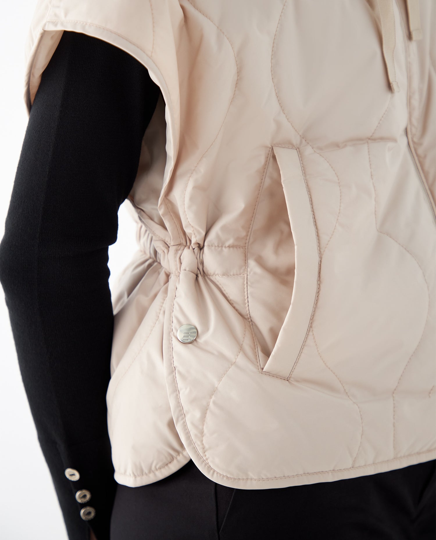 Chaqueta tipo chaleco para mujer - Beige