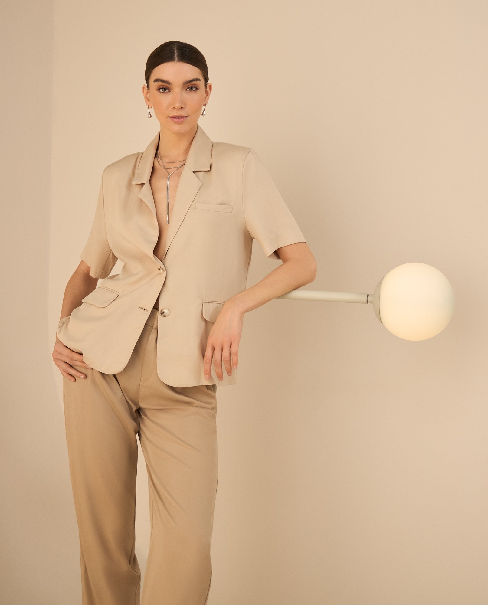 Chaqueta tipo camisa para mujer - Crudo 34_422G007_CRU141106_0