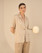 Chaqueta tipo camisa para mujer - Crudo