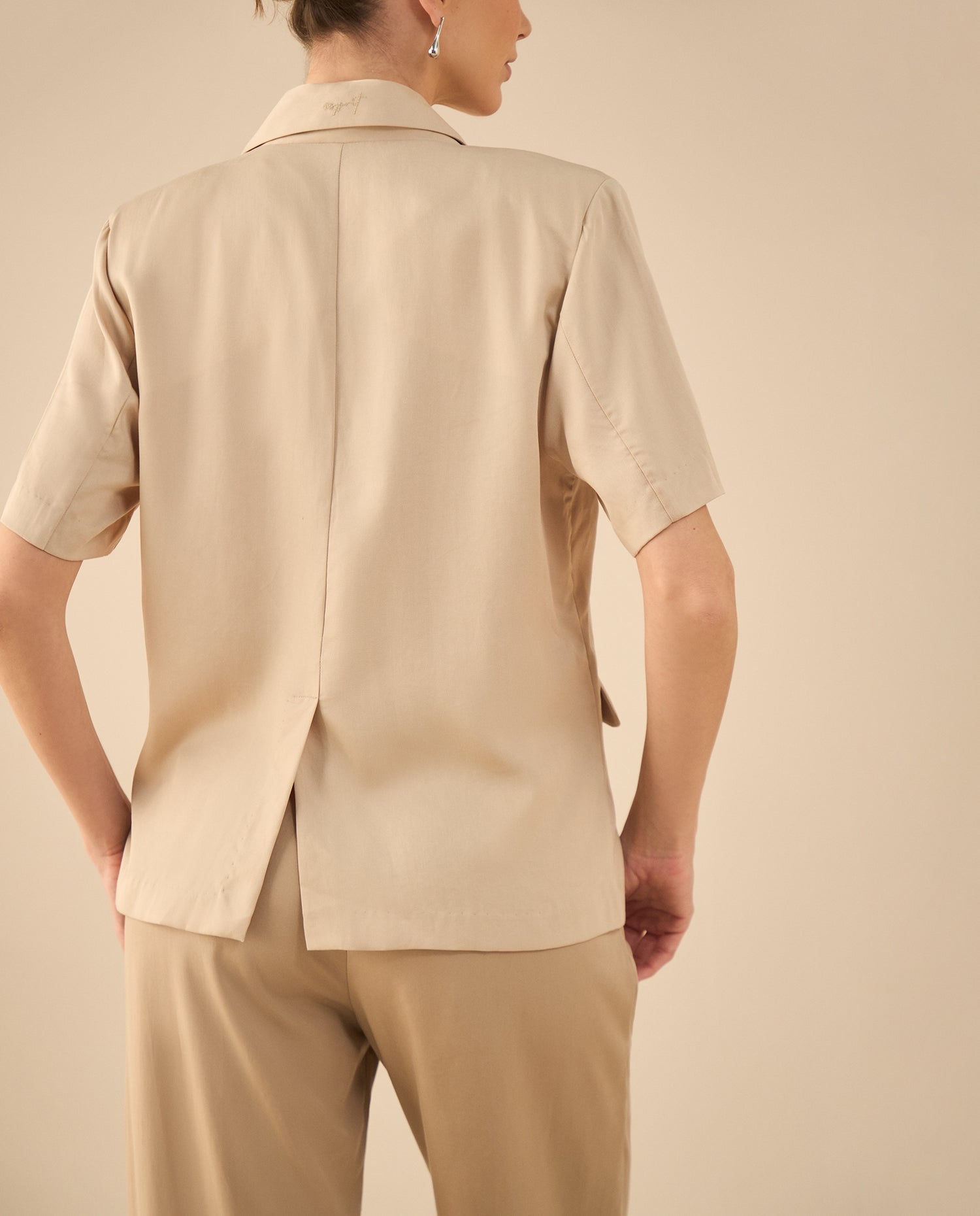 Chaqueta tipo camisa para mujer - Crudo