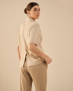 Chaqueta tipo camisa para mujer - Crudo