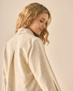 Chaqueta de tela con textura para mujer - Crudo