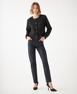 Abrigo con efecto brillo para mujer - Negro