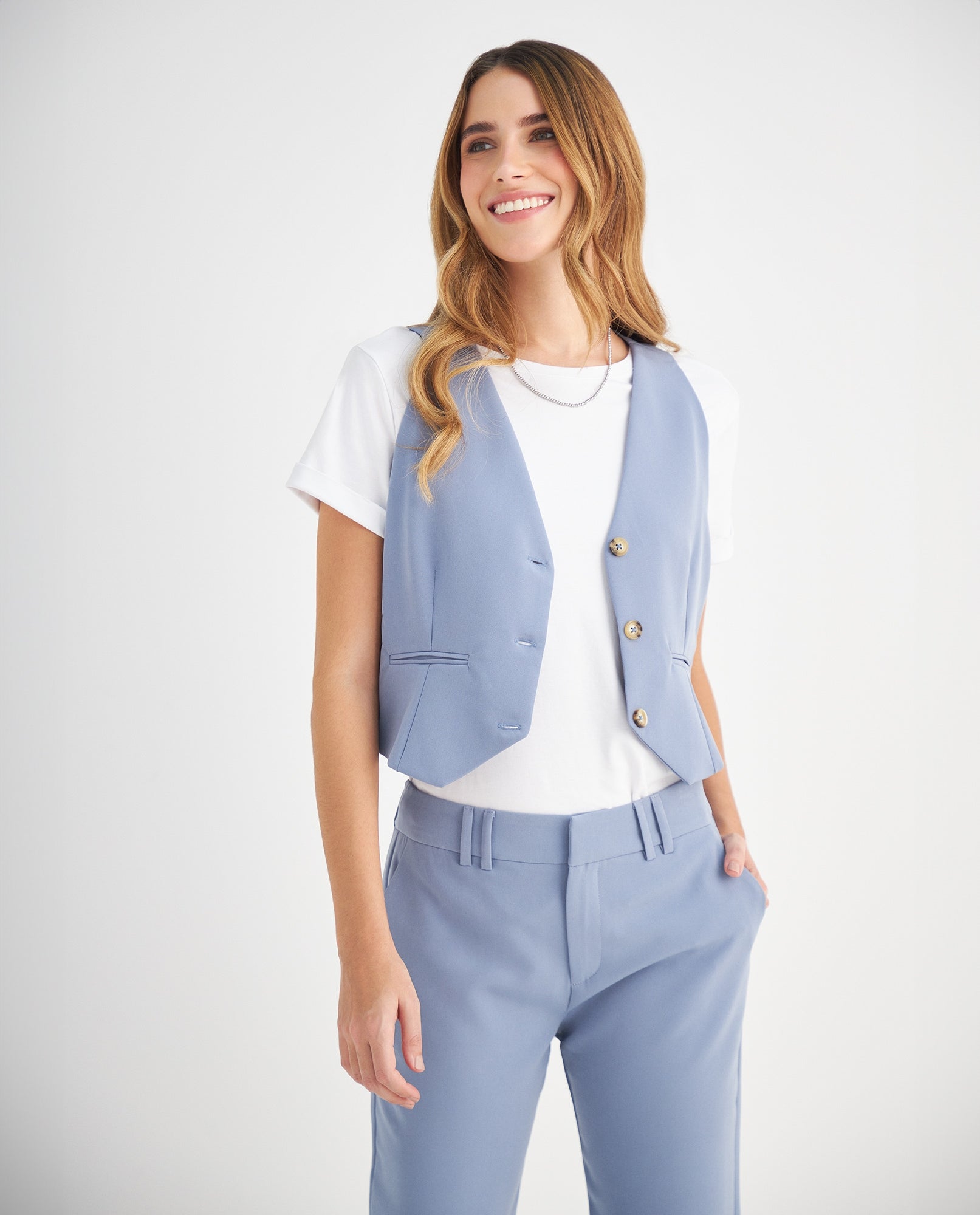 Chaleco tipo sastre para mujer - Azul 34_429F010_AZU193923_6