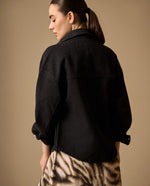 Chaqueta Denim Negro con Micro Brillos - Negro