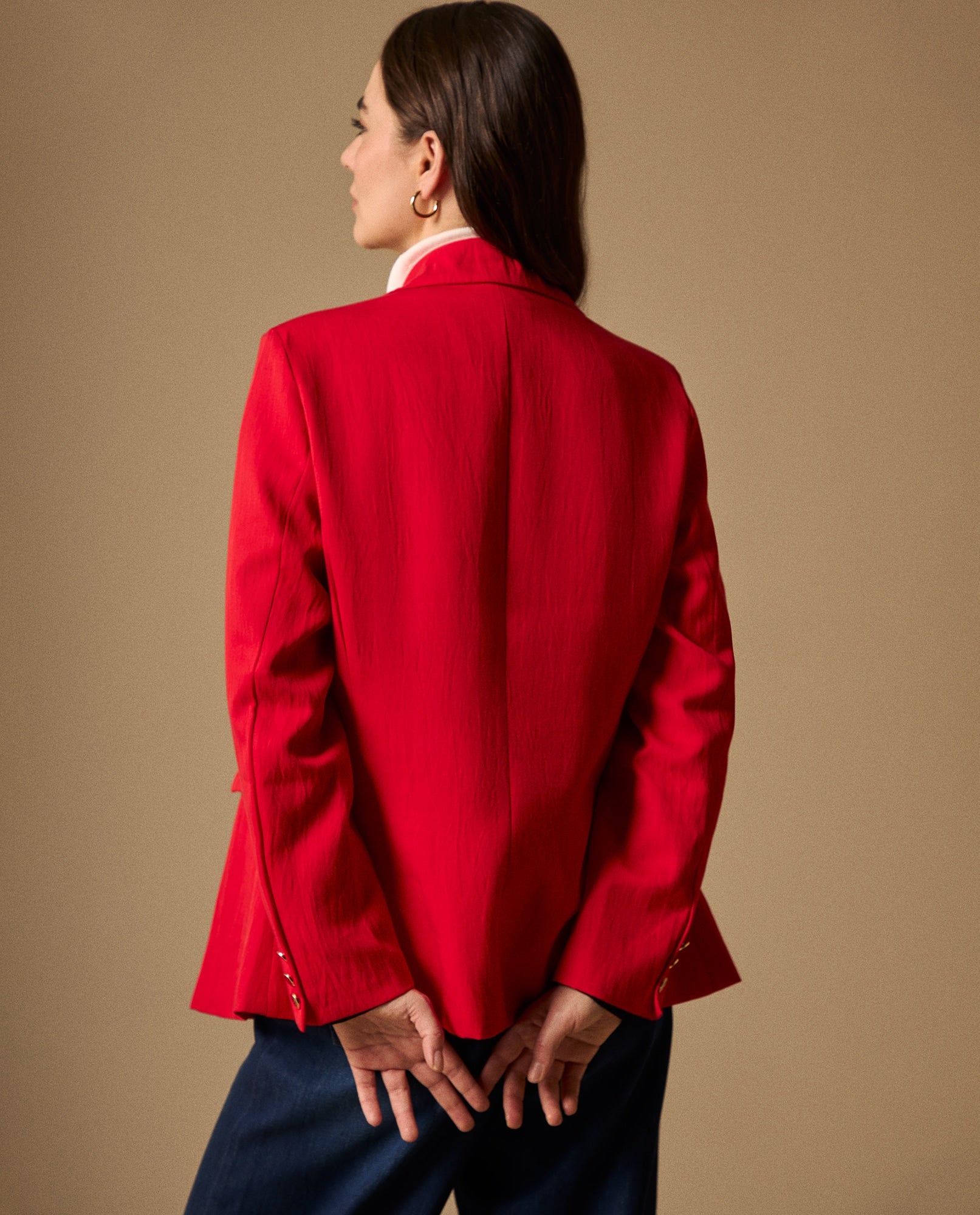 Blazer Rojo con Botones Dorados - Rojo 34_429G214_ROJ171537_4