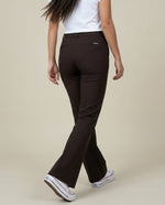 Pantalón flare tiro alto - Café