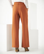 Pantalón bota recta para mujer - Café