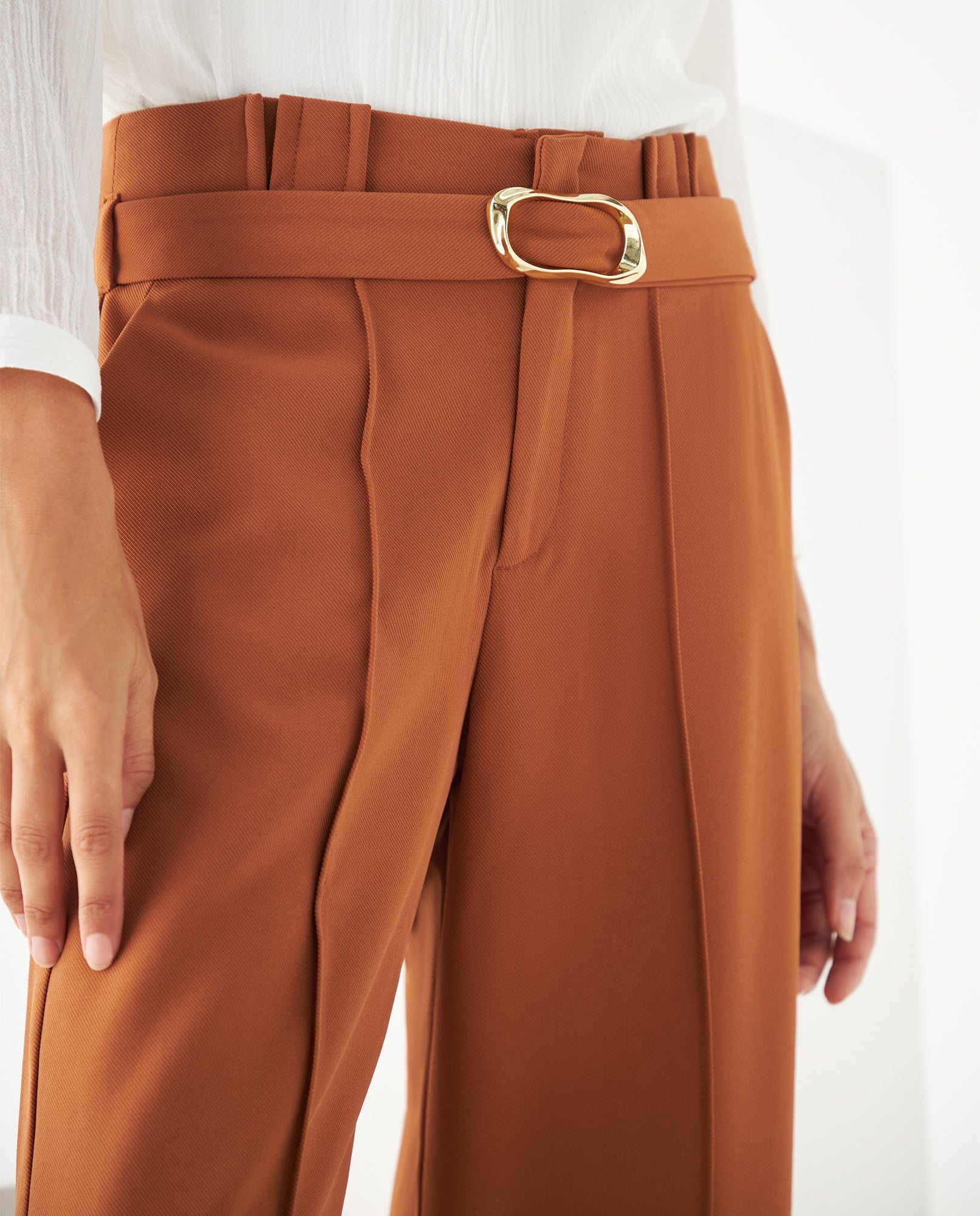 Pantalón bota recta para mujer - Café 34_431F004_CAF181140_5