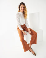 Pantalón bota recta para mujer - Café