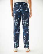 Pantalón con estampado floral para mujer - Azul
